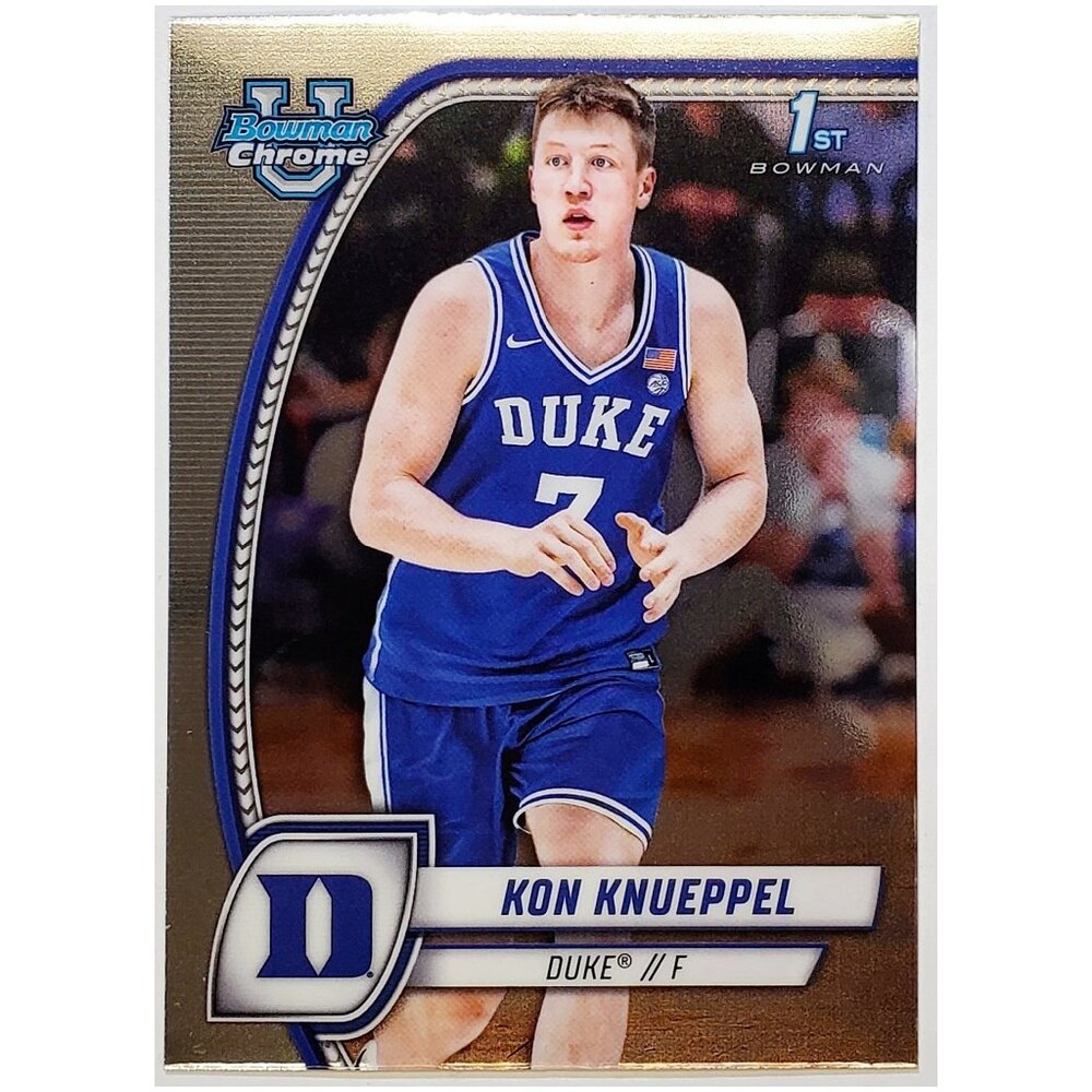 KON KNUEPPEL ROOKIE "1ST BOWMAN" CHROME 2024 BOWMAN UNIVERSITY #48, CHARLOTTE